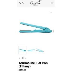 GINALLI MILANO Tourmaline Flat Iron Straightener Tiffany Turquoise NEW! Ret $349